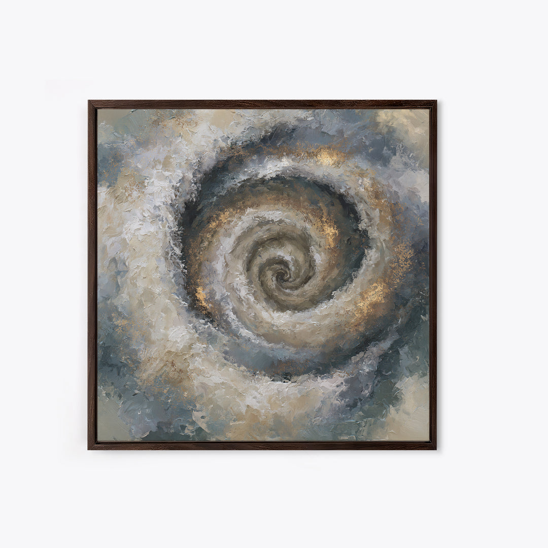 Spiral Galaxy as Soul Journey Metaphor Framed Canvas Print, Spiritual Art, Statement Artwork, Living Room Decor, Spirit, SPI-1x1-46