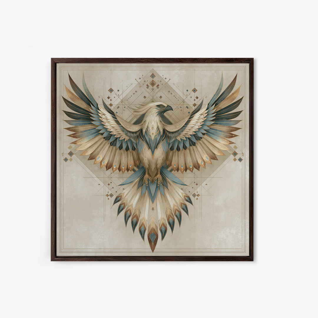 Phoenix Rising as Renewal Symbol Canvas Print, Spiritual Art, Statement Artwork, Living Room Decor, Fine Art, Spirit, SPI-1x1-59