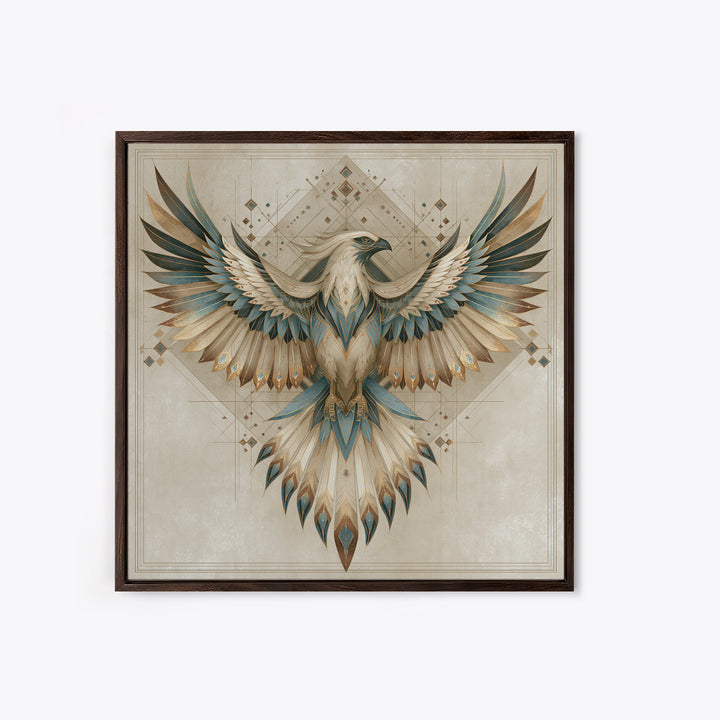 Phoenix Rising as Renewal Symbol Canvas Print, Spiritual Art, Statement Artwork, Living Room Decor, Fine Art, Spirit, SPI-1x1-59