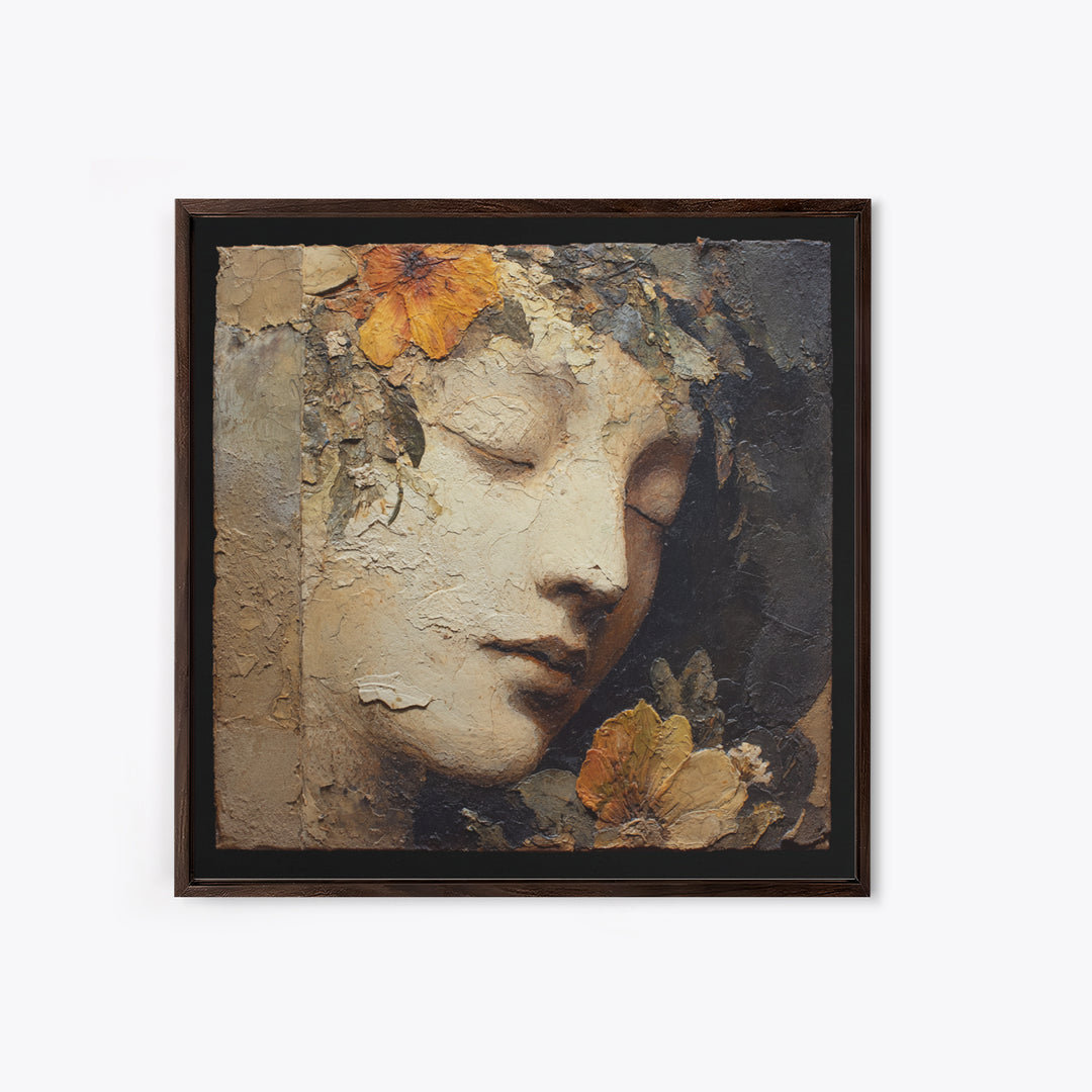 Mountain Sunrise as Awakening Symbol Framed Canvas Print, Spiritual Art, Wallart, Living Room Decor, Fine Art, Spirit, SPI-1x1-93