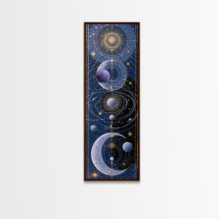 Sun and Moon Spiritual Balance Composition Canvas Print, Spiritual Art, Canvas Painting, Living Room Decor, Fine Art, Spirit, SPI-1x3-44