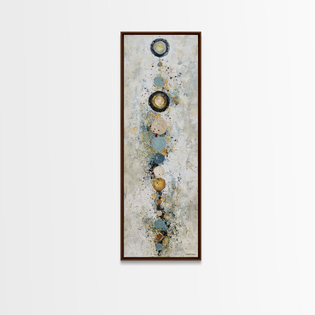 Chakra Inspired Figure in Soft Colors Framed Canvas Print, Spiritual Art, Canvas Wall Art, Living Room Decor, Fine Art, Spirit, SPI-1x3-91