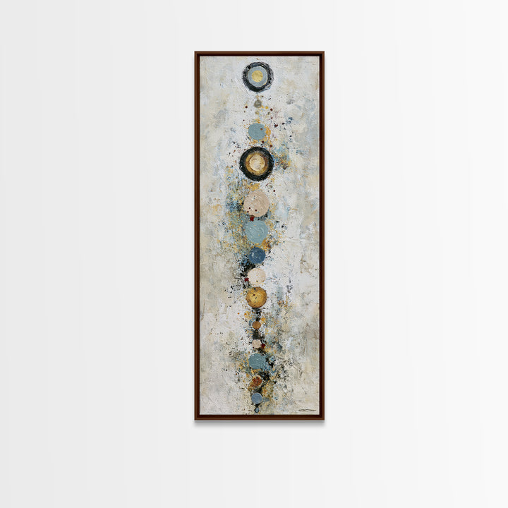 Chakra Inspired Figure in Soft Colors Framed Canvas Print, Spiritual Art, Canvas Wall Art, Living Room Decor, Fine Art, Spirit, SPI-1x3-91