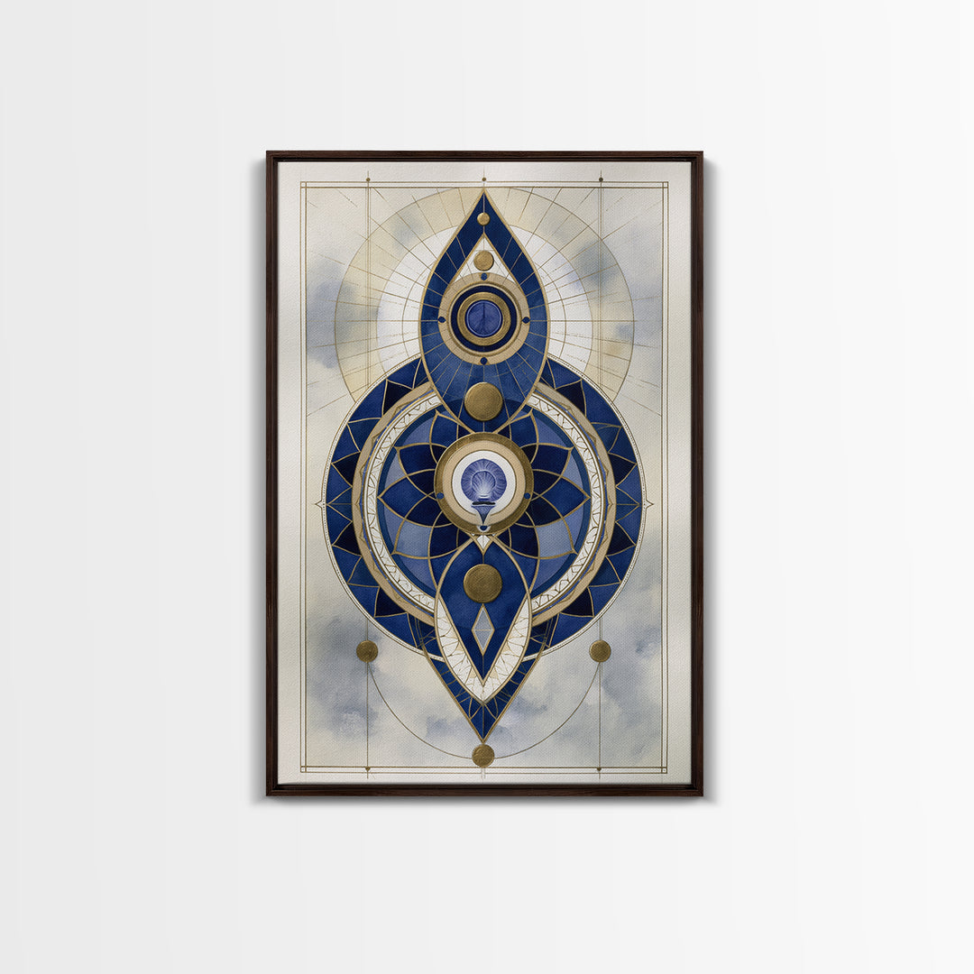 Chakra Inspired Figure in Soft Colors Canvas Print, Spiritual Art, Funky Wall Art, Living Room Decor, Fine Art, Spirit, SPI-2x3-15