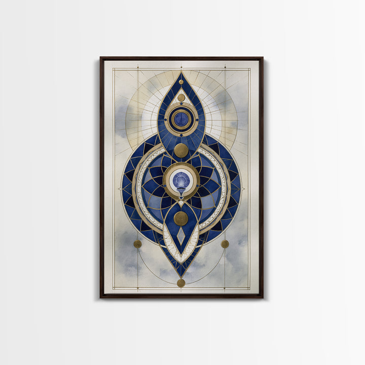 Chakra Inspired Figure in Soft Colors Canvas Print, Spiritual Art, Funky Wall Art, Living Room Decor, Fine Art, Spirit, SPI-2x3-15