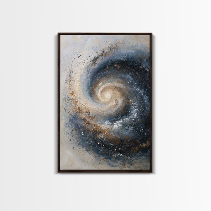 Spiral Galaxy as Soul Journey Metaphor Framed Canvas Print, Spiritual Art, Funky Wall Art, Living Room Decor, Fine Art, Spirit, SPI-2x3-78