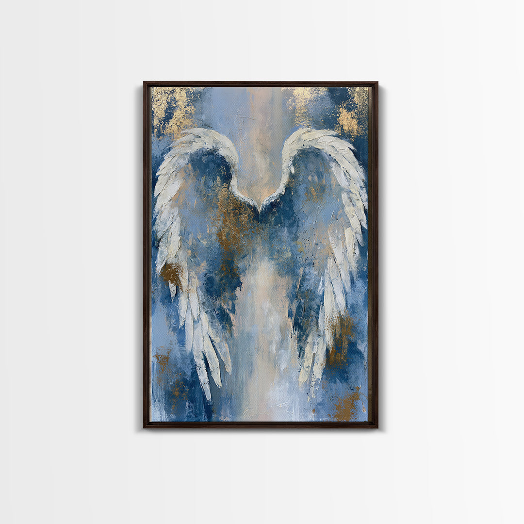 Angel Wings Emerging from Warm Light Canvas Print, Spiritual Art, Canvas Painting, Living Room Decor, Fine Art, Spirit, SPI-2x3-9