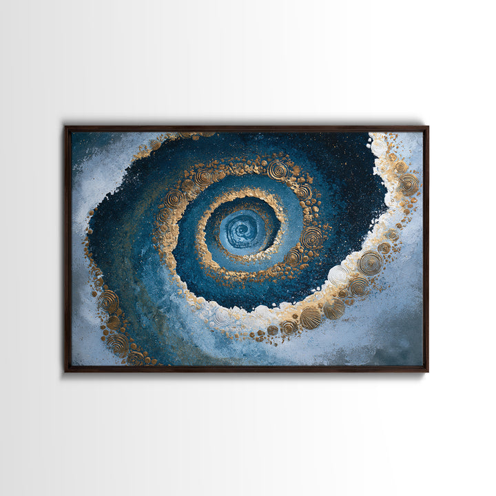 Spiral Galaxy as Soul Journey Metaphor Framed Canvas Print, Spiritual Art, Funky Wall Art, Living Room Decor, Fine Art, Spirit, SPI-3x2-2
