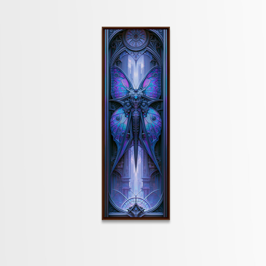 Mechanical Butterfly Specimen Canvas Print, Steampunk Art, Man Cave Decor, Living Room Decor, Fine Art, Mechanic, STE-1x3-2