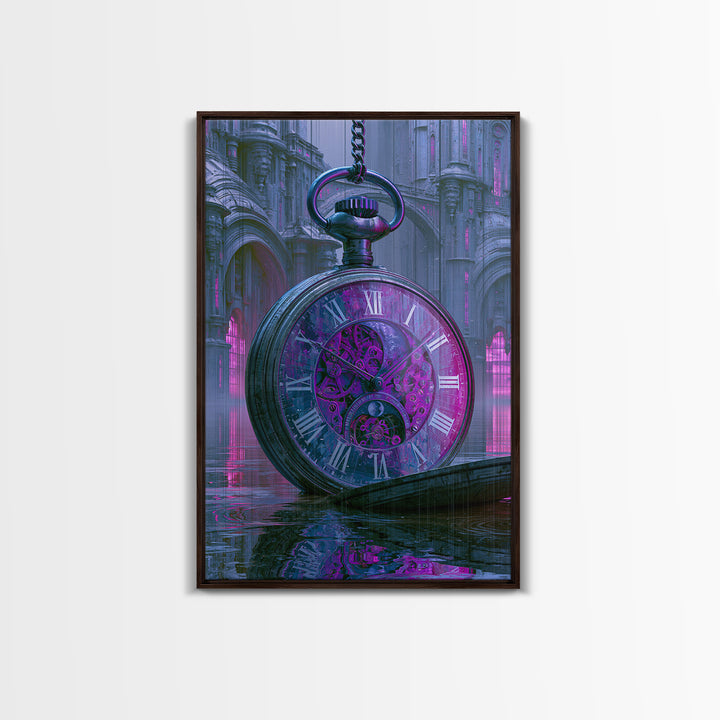 Gear Filled Pocket Watch Canvas Print, Steampunk Art, Gallery Decor, Living Room Decor, Fine Art, Mechanic, Wall Art, STE-2x3-16
