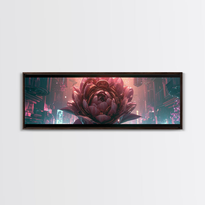 Mechanical Rose Made of Copper Gears Canvas Print, Steampunk Art, Digital Art, Living Room Decor, Fine Art, Mechanic, STE-3x1-43