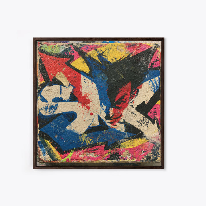 Wildstyle Arrows and Abstract Letter Forms Without Canvas Print, Street Art, Gallery Decor, Living Room Decor, Fine Art, Urban, STR-1x1-17
