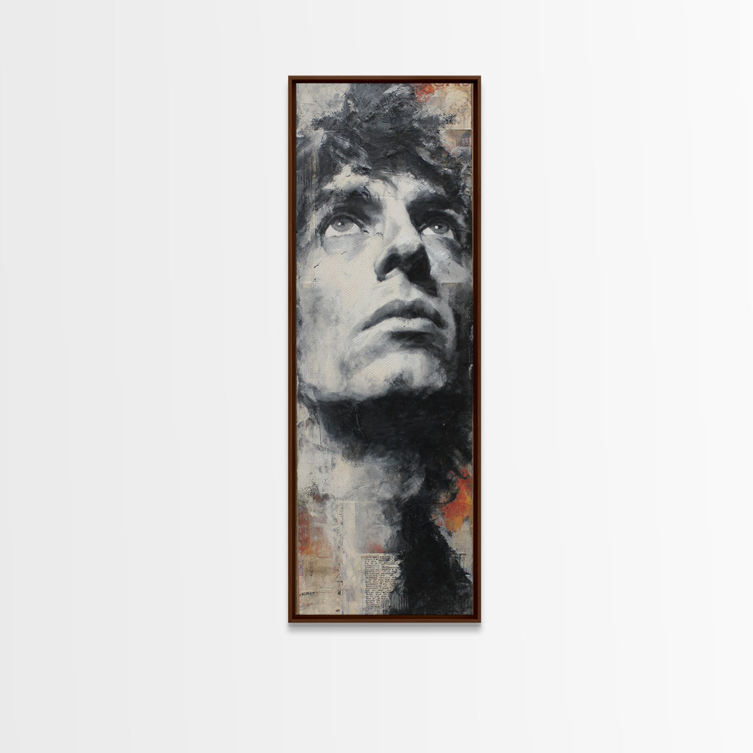 Brick Wall Texture Framed Canvas Print, Street Art, Abstract Painting, Living Room Decor, Abstract Art, Urban, Gallery Decor, STR-1x3-64