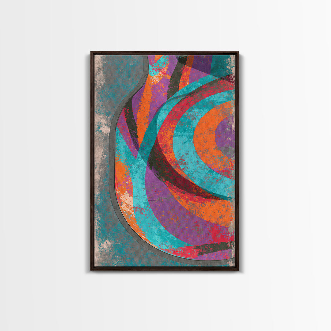 Skate Ramp Pattern Canvas Print, Street Art, Wall Decor, Living Room Decor, Fine Art, Urban, Modern Wall Art, Abstract Painting, STR-2x3-54