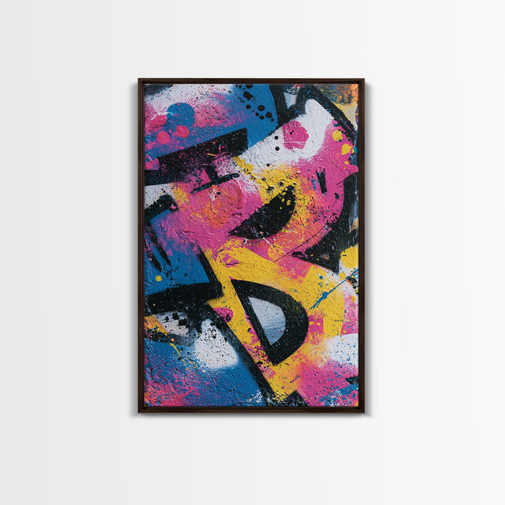 Wildstyle Arrows and Abstract Letter Forms Without Framed Canvas Print, Street Art, Modern Art, Living Room Decor, Urban, STR-2x3-97