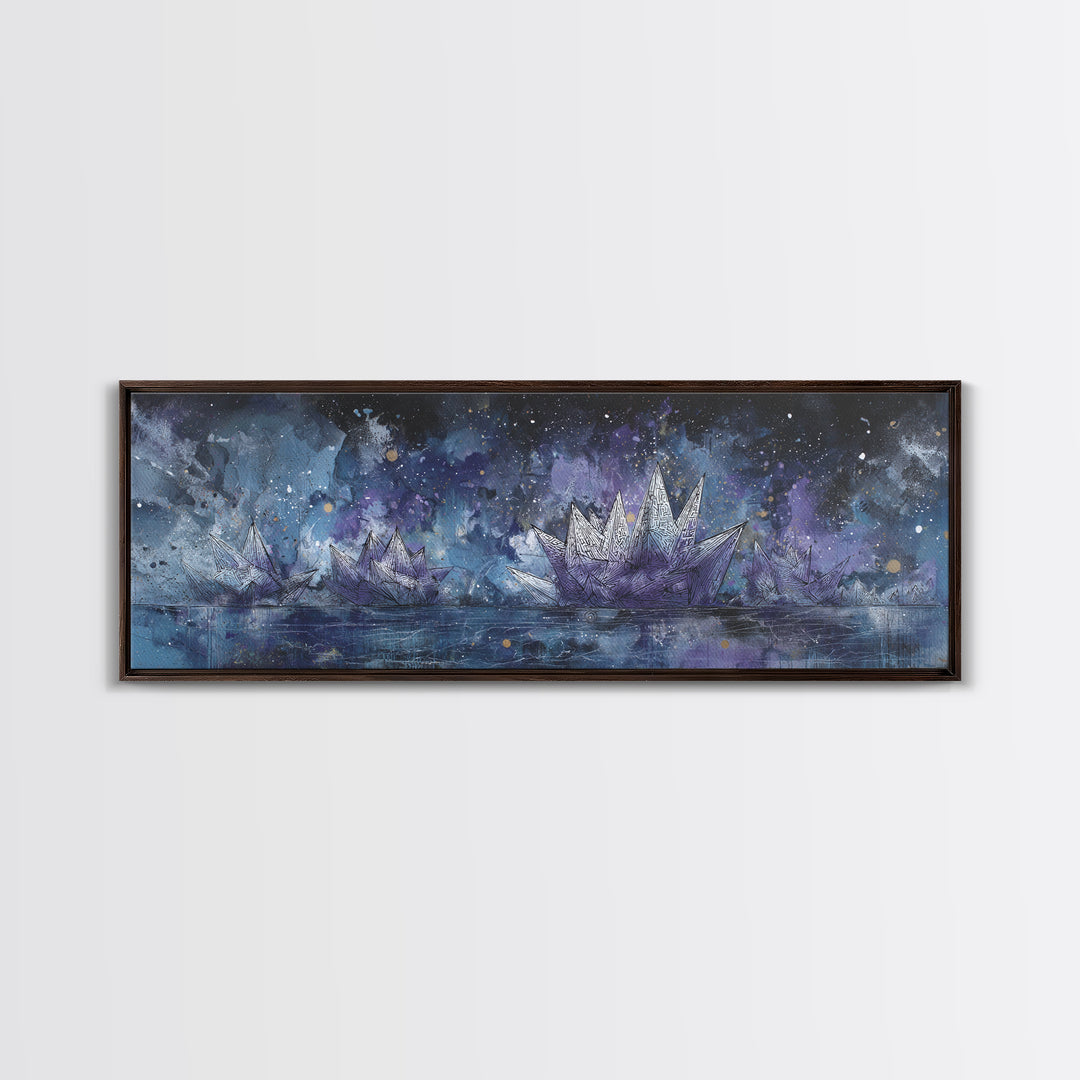 Wildstyle Arrows and Abstract Letter Forms Without Framed Canvas Print, Street Art, Contemporary Art, Living Room Decor, Urban, STR-3x1-57