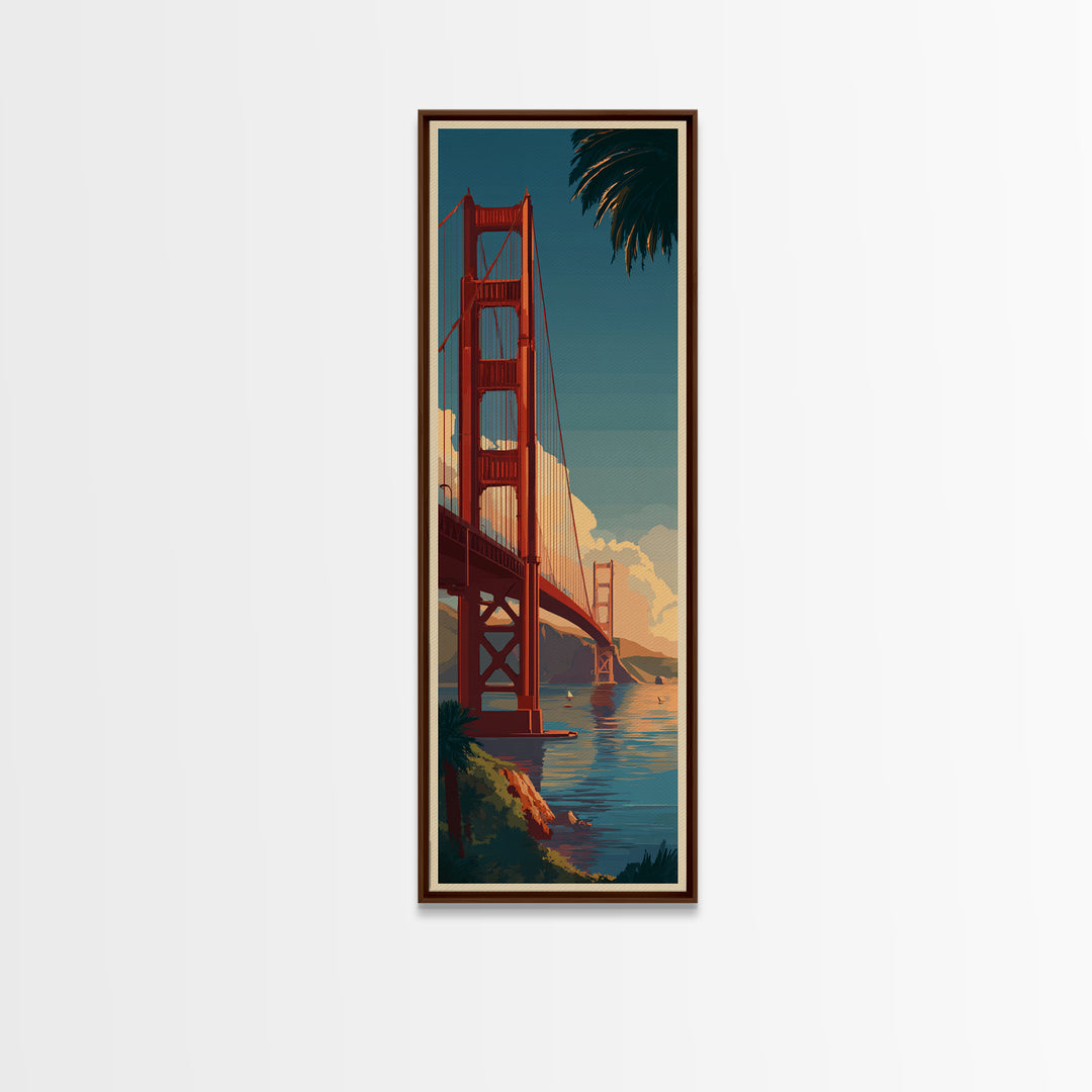 New York Bridge at Sunrise Canvas Print, Travel Poster(2), Travel Poster, Living Room Decor, Fine Art, Voyage, TPO-1x3-18
