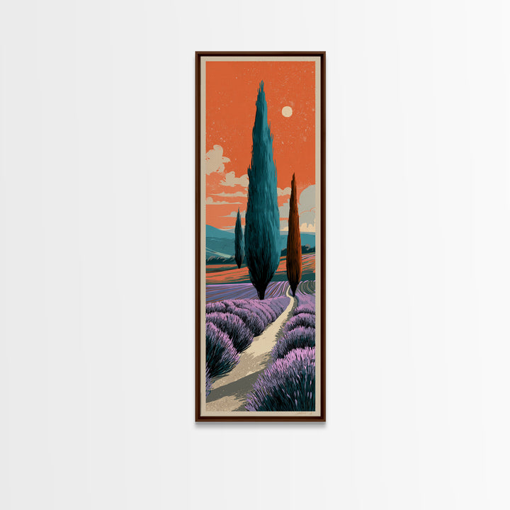 Provence Lavender Field Poster Canvas Print, Travel Poster(2), Retro Wall Art, Living Room Decor, Fine Art, Voyage, Map Print, TPO-1x3-59