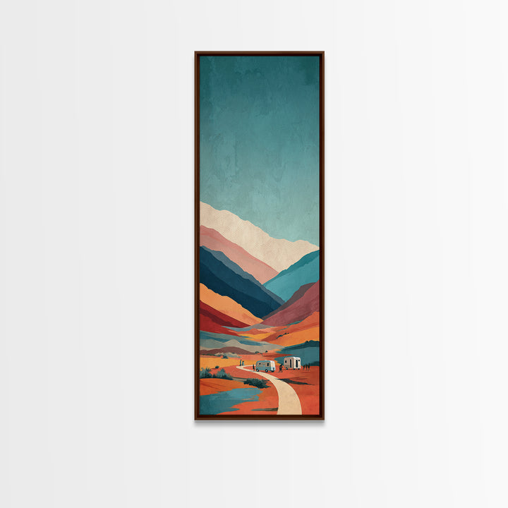 Moroccan Desert Caravan Travel Poster Framed Canvas Print, Travel Poster(2), Gallery Wall Set, Living Room Decor, Voyage, TPO-1x3-91