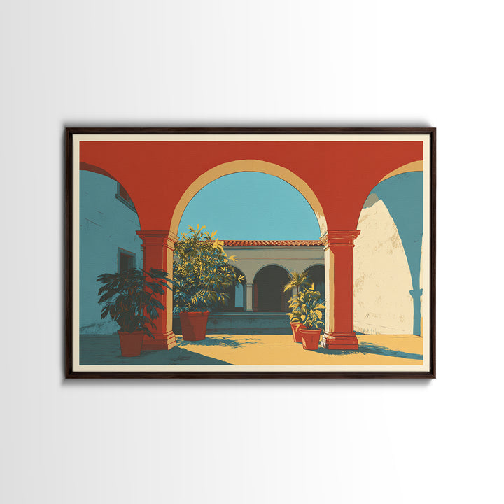 Marrakesh Arch and Tile Pattern Poster Canvas Print, Travel Poster(2), Digital Poster, Living Room Decor, Fine Art, Voyage, TPO-3x2-93