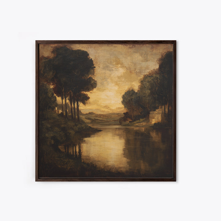 Classic Oil Painted Landscape Canvas Print, Traditional Art, Room Decor, Living Room Decor, Fine Art, Classic, Digital Art, TRA-1x1-25