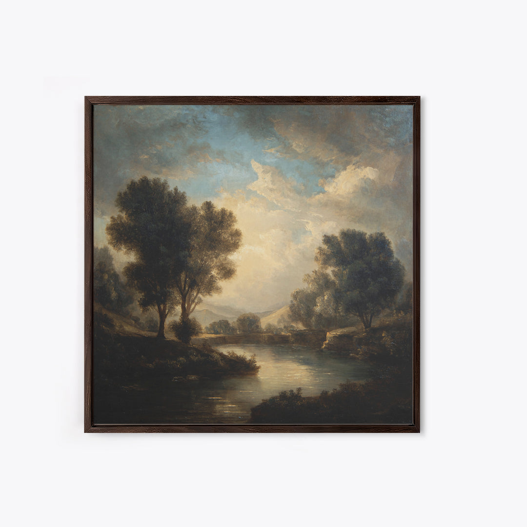 Classic Oil Painted Landscape Canvas Print, Traditional Art, Room Decor, Living Room Decor, Fine Art, Classic, Digital Art, TRA-1x1-49