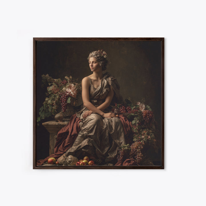 Classical Portrait with Dignified Lighting Framed Canvas Print, Traditional Art, Digital Art, Living Room Decor, Classic, TRA-1x1-8