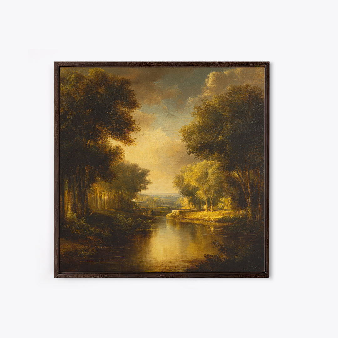 Classic Oil Painted Landscape Canvas Print, Traditional Art, Art Print, Living Room Decor, Fine Art, Classic, Custom Art, TRA-1x1-97