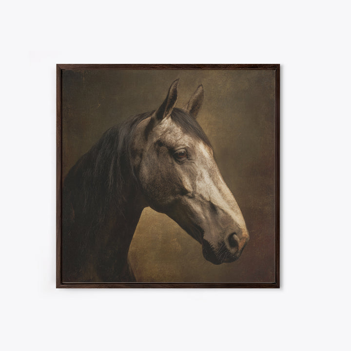 Realistic Horse Portrait Canvas Print, Traditional Art, Art, Living Room Decor, Classic, Printable Art, Art Commissions, TRA-1x1-99