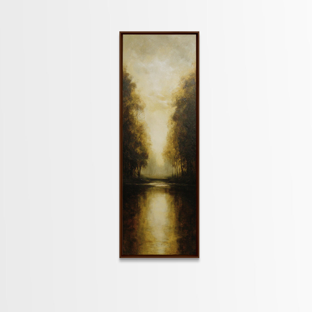 Classic Oil Painted Landscape Canvas Print, Traditional Art, Minimalist Decor, Living Room Decor, Oil Painting, Classic, TRA-1x3-13