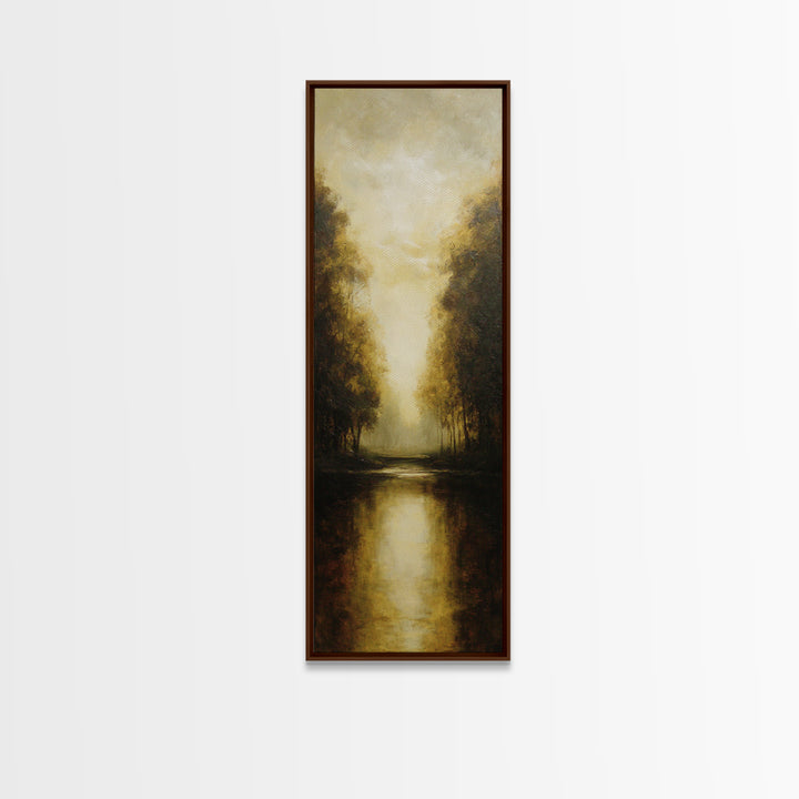 Classic Oil Painted Landscape Canvas Print, Traditional Art, Minimalist Decor, Living Room Decor, Oil Painting, Classic, TRA-1x3-13