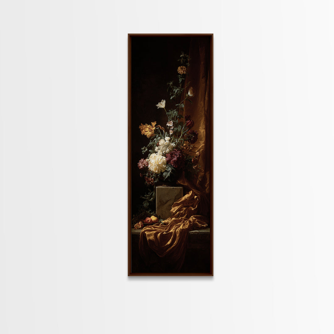 Bird Study on a Flowering Branch Canvas Print, Traditional Art, Indian Art, Living Room Decor, Oil Painting, Classic, TRA-1x3-22