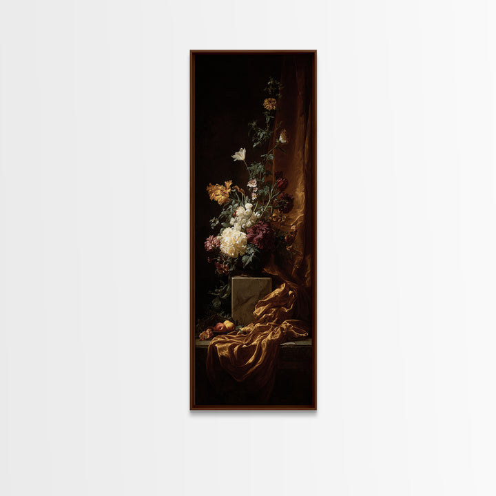 Bird Study on a Flowering Branch Canvas Print, Traditional Art, Indian Art, Living Room Decor, Oil Painting, Classic, TRA-1x3-22