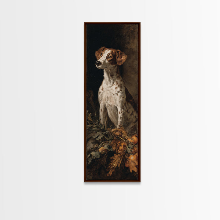 Hunting Dog Portrait Framed Canvas Print, Traditional Art, Art, Living Room Decor, Classic, Printable Art, Art Commissions, TRA-1x3-24