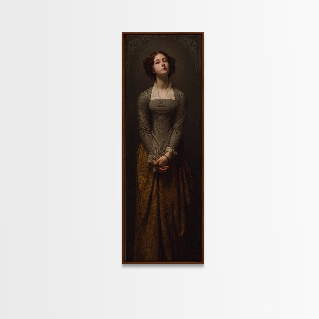 Classical Portrait with Dignified Lighting Canvas Print, Traditional Art, Canvas Print, Living Room Decor, Oil Painting, TRA-1x3-68