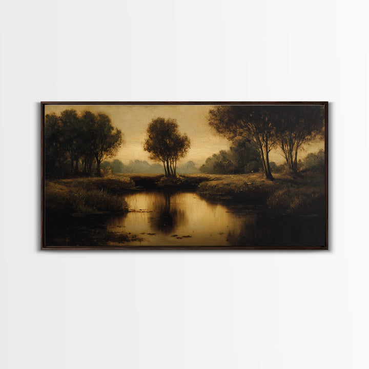 Classic Oil Painted Landscape Canvas Print, Traditional Art, Japanese Art, Living Room Decor, Fine Art, Classic, Gallery Decor, TRA-2x1-69