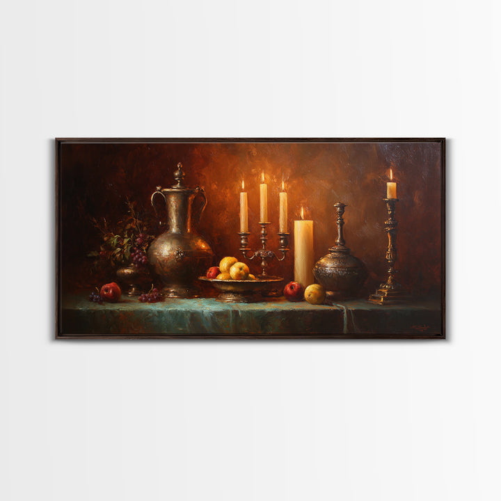 Classical Portrait with Dignified Lighting Canvas Print, Traditional Art, Living Room Decor, Fine Art, Classic, Dark Art, TRA-2x1-76
