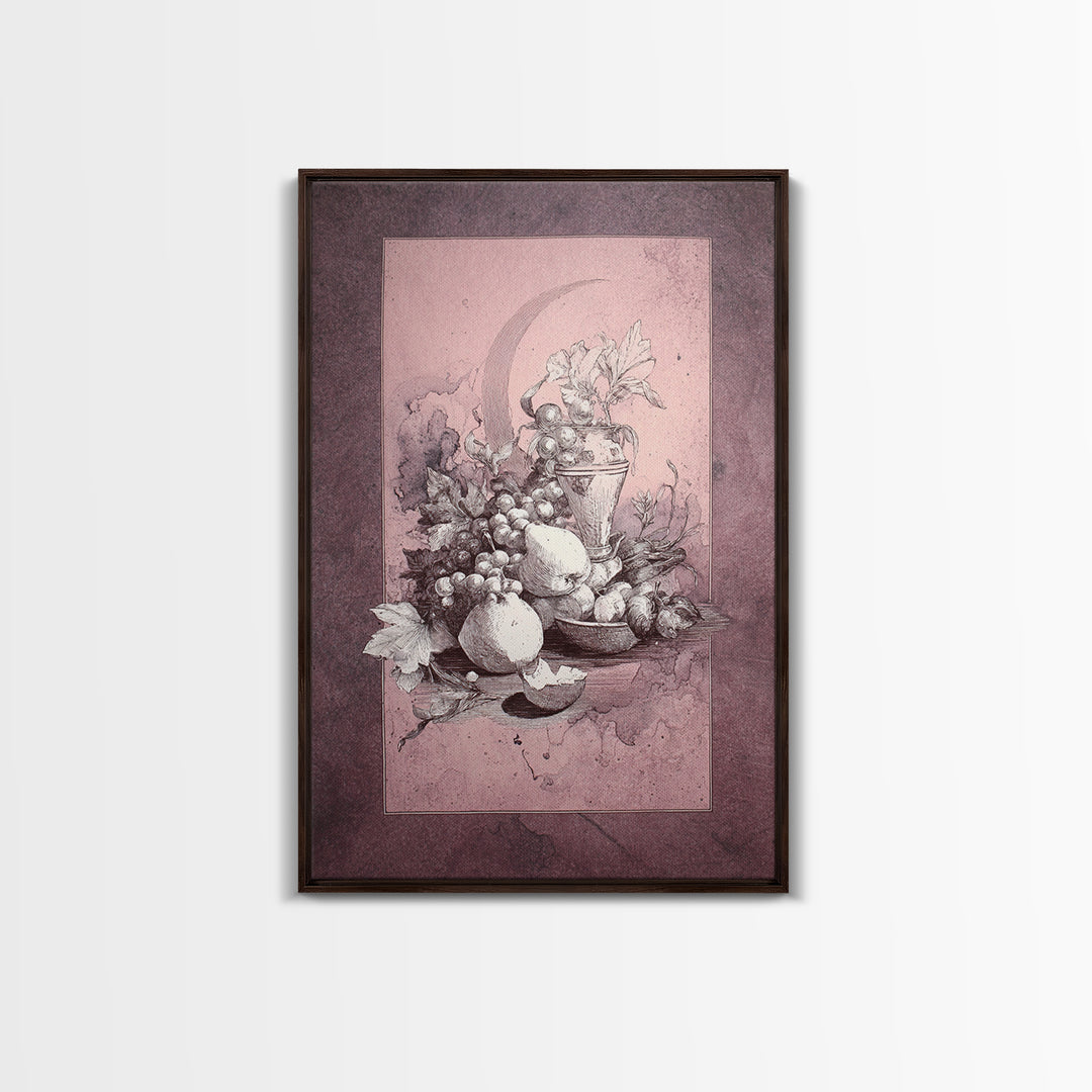 Elegant Nude Figure Study Framed Canvas Print, Traditional Art, Minimalist Decor, Living Room Decor, Fine Art, Classic, TRA-2x3-30