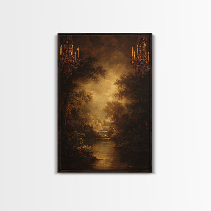 Classic Oil Painted Landscape Framed Canvas Print, Traditional Art, Printable Art, Living Room Decor, Watercolor Art, Classic, TRA-2x3-33