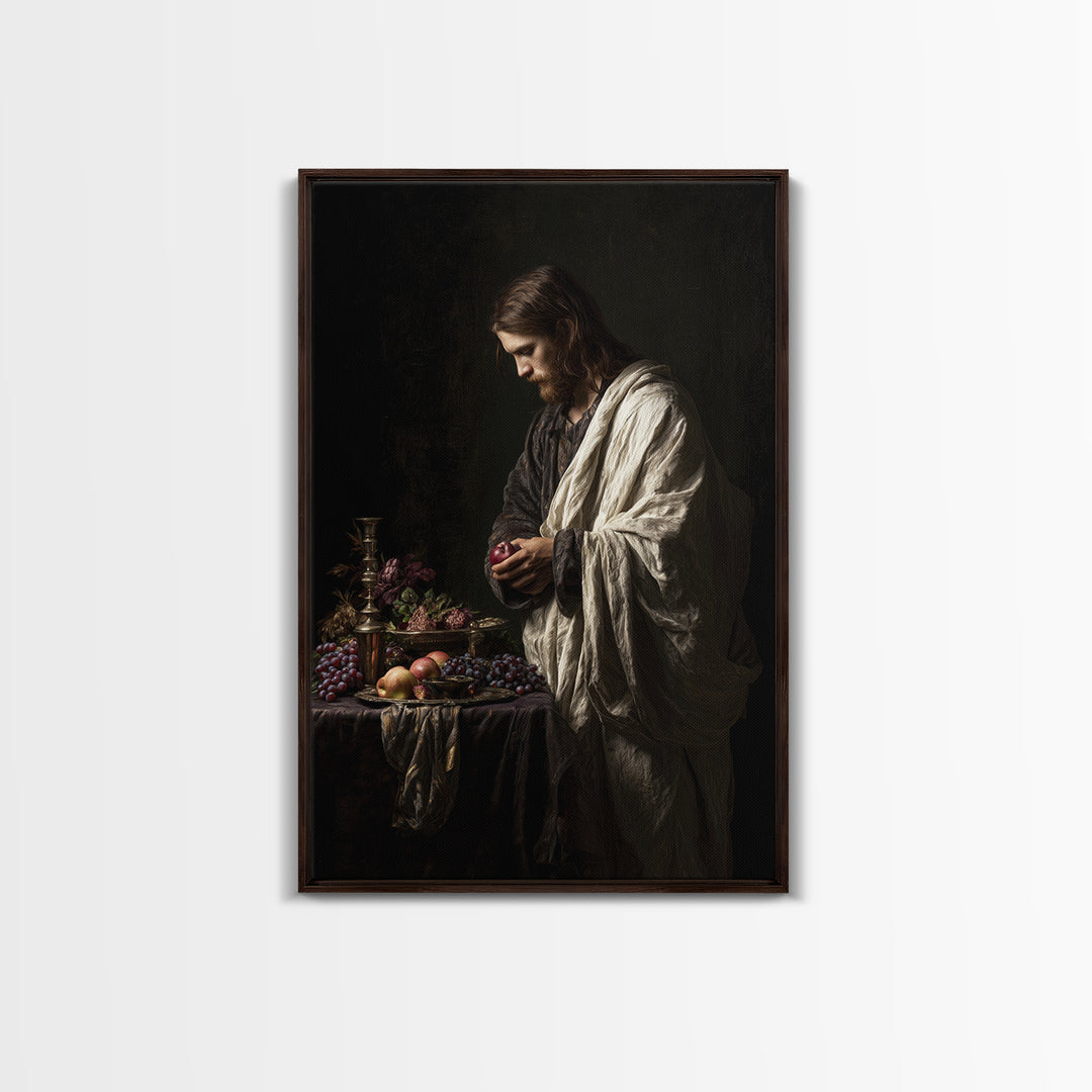 Classical Portrait with Dignified Lighting Canvas Print, Traditional Art, Contemporary Art, Living Room Decor, Classic, TRA-2x3-40