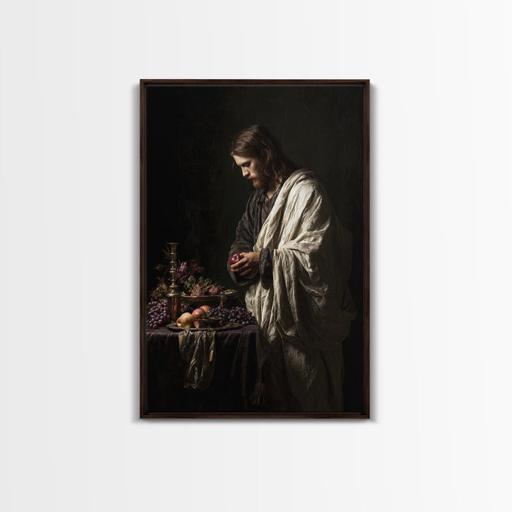Classical Portrait with Dignified Lighting Canvas Print, Traditional Art, Contemporary Art, Living Room Decor, Classic, TRA-2x3-40