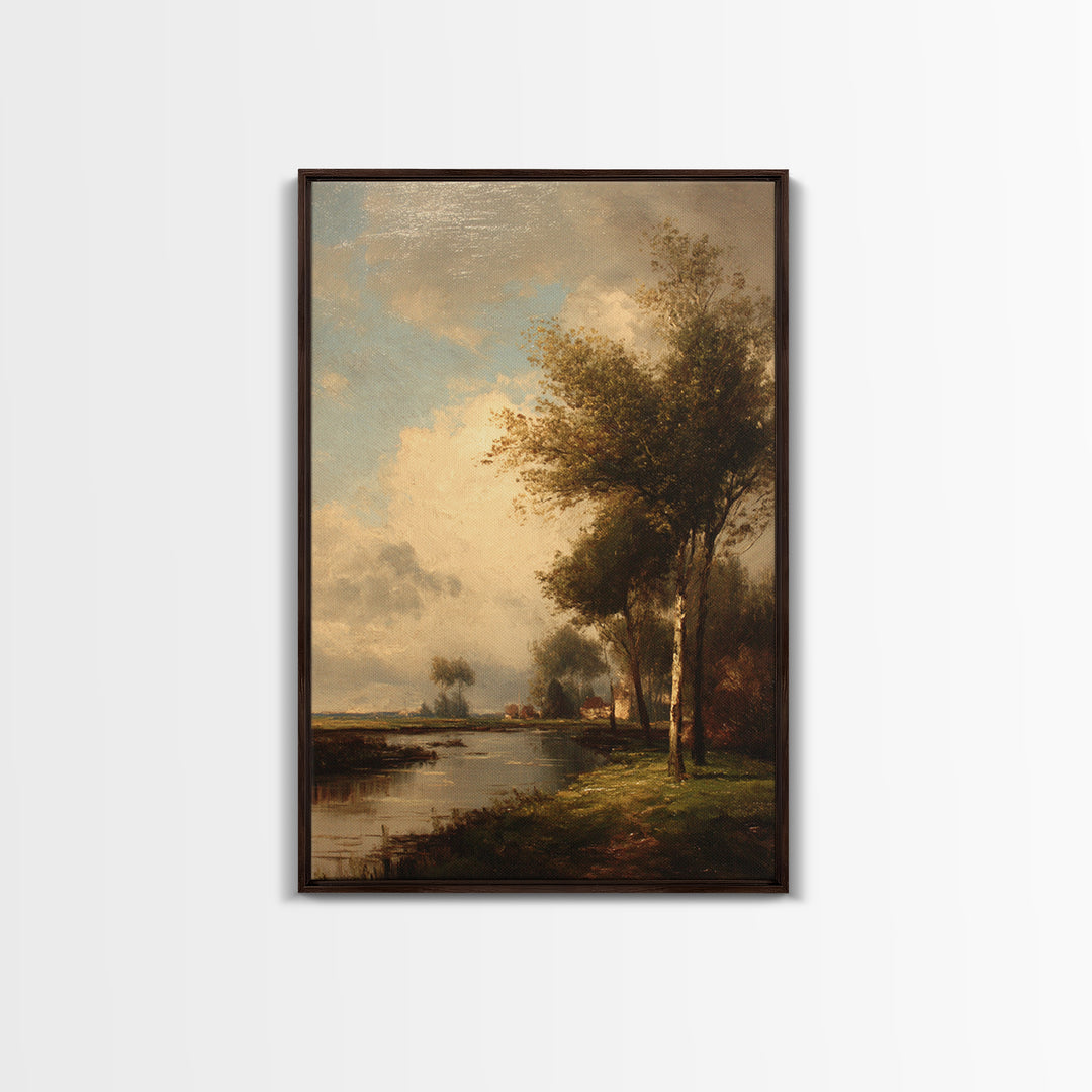 Classic Oil Painted Landscape Canvas Print, Traditional Art, Furry Art, Living Room Decor, Fine Art, Classic, Fine Art Print, TRA-2x3-81