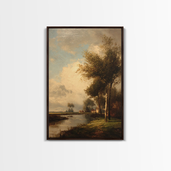Classic Oil Painted Landscape Canvas Print, Traditional Art, Furry Art, Living Room Decor, Fine Art, Classic, Fine Art Print, TRA-2x3-81