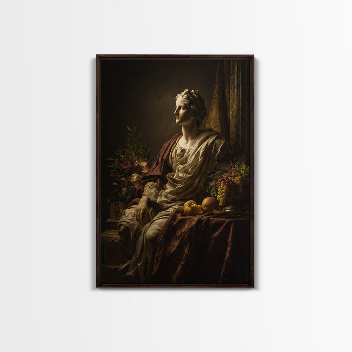 Classical Portrait with Dignified Lighting Framed Canvas Print, Traditional Art, Living Room Decor, Fine Art, Classic, TRA-2x3-88