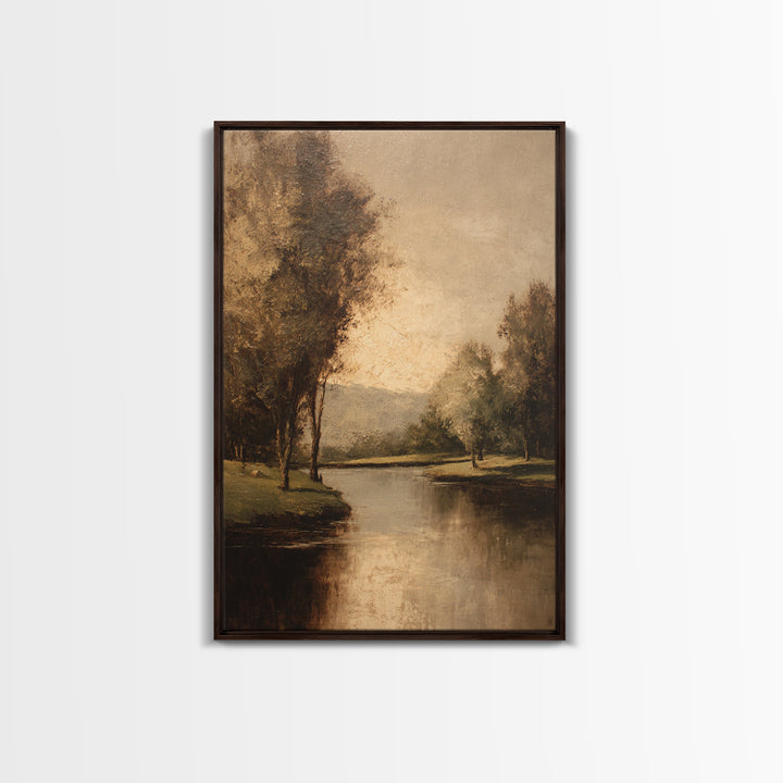 Classic Oil Painted Landscape Canvas Print, Traditional Art, Art Commission, Living Room Decor, Classic, Watercolor Art, TRA-2x3-9