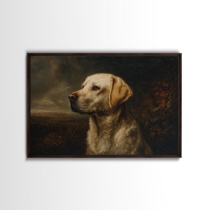 Hunting Dog Portrait Canvas Print, Traditional Art, Indian Wall Art, Living Room Decor, Fine Art, Classic, Boho Decor, TRA-3x2-16