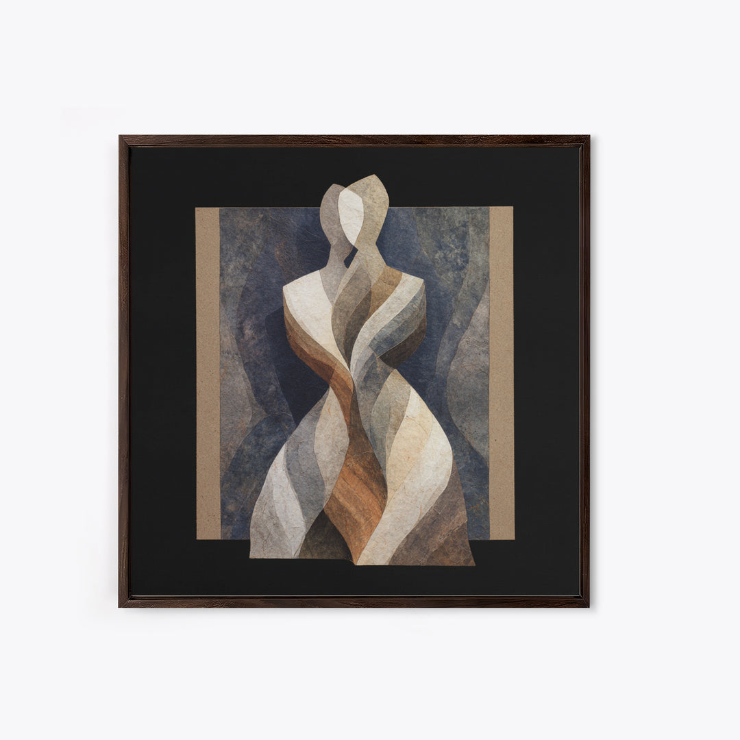 Carved Wood Figure Canvas Print, Tribal Art, Home Decor, Living Room Decor, Fine Art, Tribal, African Art, African Wall Art, TRI-1x1-45