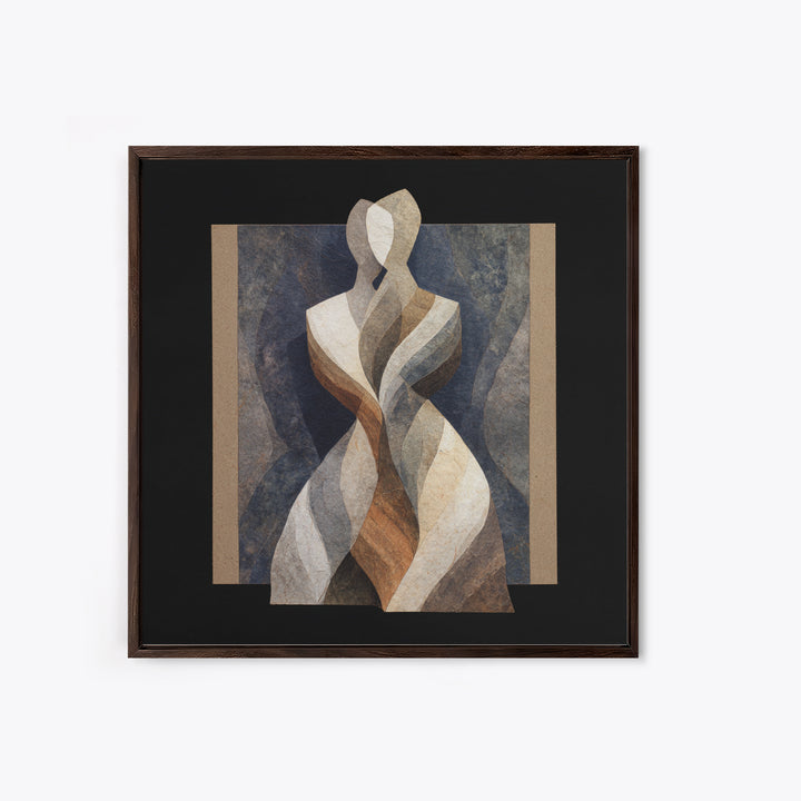 Carved Wood Figure Canvas Print, Tribal Art, Home Decor, Living Room Decor, Fine Art, Tribal, African Art, African Wall Art, TRI-1x1-45