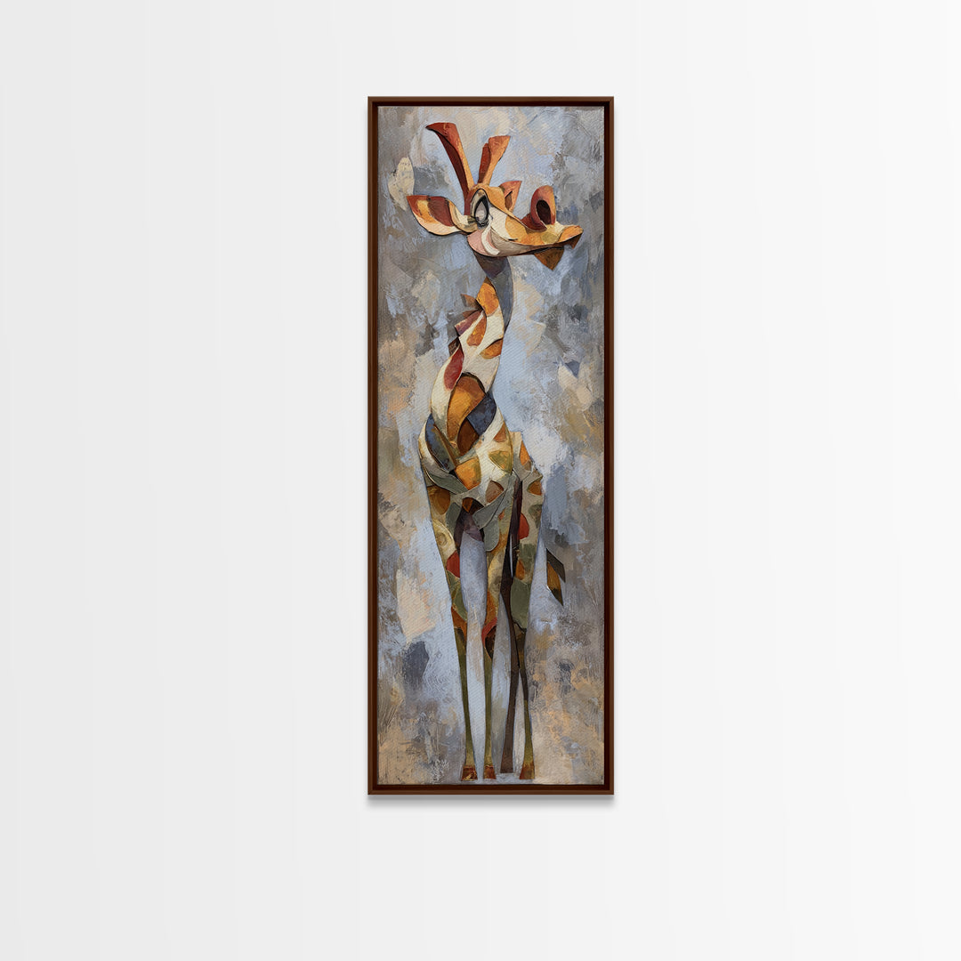 Stylized Animal Totem Canvas Print, Tribal Art, Unique Wall Art, Living Room Decor, Watercolor Art, Tribal, Abstract Print, TRI-1x3-16