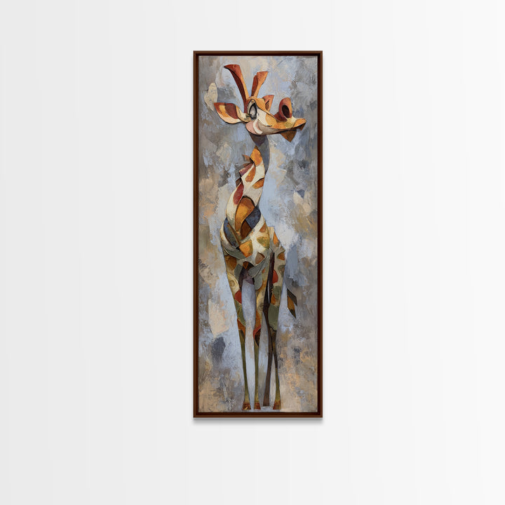 Stylized Animal Totem Canvas Print, Tribal Art, Unique Wall Art, Living Room Decor, Watercolor Art, Tribal, Abstract Print, TRI-1x3-16